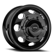 Torque Wheels TW512C Revolver Dually 16x6 +110 6x180mm 138.8mm Gloss Black Milled Spoke