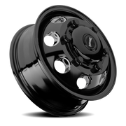 Torque Wheels TW512C Revolver Dually 16x6 +110 6x180mm 138.8mm Gloss Black Milled Spoke