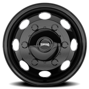 Torque Wheels TW512C Revolver Dually 16x6 +110 6x180mm 138.8mm Gloss Black Milled Spoke
