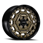 Torque Wheels TW547R Fortress 17x8 +38 6x130mm 84.1mm Satin Bronze Black Lip
