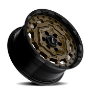 Torque Wheels TW547R Fortress 17x8 +38 6x130mm 84.1mm Satin Bronze Black Lip
