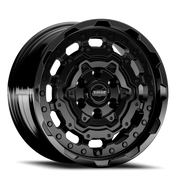 Torque Wheels TW547R Fortress 17x8 +38 6x130mm 84.1mm Satin Black Gloss Black Lip