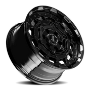 Torque Wheels TW547R Fortress 17x8 +38 6x130mm 84.1mm Satin Black Gloss Black Lip