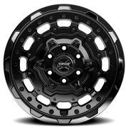 Torque Wheels TW547R Fortress 17x8 +38 6x130mm 84.1mm Satin Black Gloss Black Lip