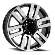 OE Wheels TY10 20x7 +15 6x139.7mm 106mm Machined Black