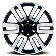 OE Wheels TY10 20x7 +15 6x139.7mm 106mm Machined Black
