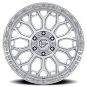 Fuel Talon 20x9 +1 6x139.7mm 106.1mm Gloss Silver Machined Face