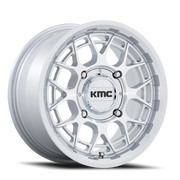 KMC Technic UTV 15x7 +38 4x137mm 96mm Gloss Silver Machined