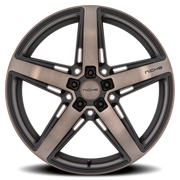 Niche Teramo 20x9 +35 5x114.3mm 72.56mm Matte Black Double Dark Tint