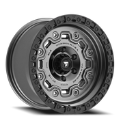 Fittipaldi Offroad Terra Series 17x9 -12 6x139.7mm 106.2mm Satin Anthracite Black Ring