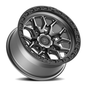 Fittipaldi Offroad Terra Series 17x9 -12 5x127mm 71.5mm Satin Anthracite Satin Black Ring