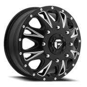 Fuel Throttle Dually 17x6.5 +129 8x210mm 154.3mm Black Milled