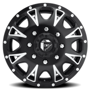 Fuel Throttle Dually 17x6.5 +129 8x200mm 142mm Black Milled