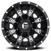 Fuel Throttle Dually 17x6.5 -129 8x200mm 142mm Black Milled