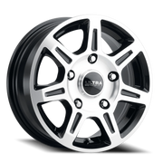 Ultra Toil 450 16x6.5 +45 5x160mm 65.1mm Gloss Black Diamond Cut Face-Clear Coat