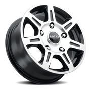Ultra Toil 450 16x6.5 +45 5x130mm 84.1mm Gloss Black Diamond Cut Face-Clear Coat