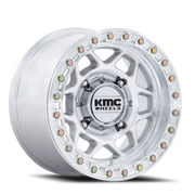 KMC Torx Beadlock UTV 15x8 +0 4x137mm 96mm Machined Silver