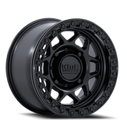KMC Torx Beadlock UTV 15x8 +0 4x156mm 115.1mm Matte Black Gloss Black Ring
