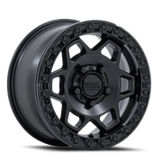 KMC Torx Beadlock UTV 15x7 +38 5x114.3mm 72.56mm Matte Black Gloss Black Ring