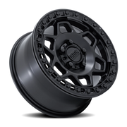KMC Torx Beadlock UTV 15x8 +0 5x114.3mm 72.56mm Matte Black Gloss Black Ring