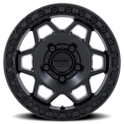 KMC Torx Beadlock UTV 15x8 +0 5x114.3mm 72.56mm Matte Black Gloss Black Ring