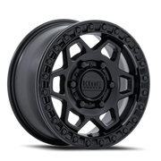 KMC Torx Beadlock UTV 15x7 +38 6x139.7mm 100.3mm Matte Black Gloss Black Ring