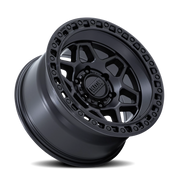 KMC Torx 17x8.5 +0 5x127mm 71.5mm Matte Black Gloss Black Lip