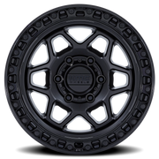 KMC Torx 17x8.5 +0 5x127mm 71.5mm Matte Black Gloss Black Lip
