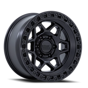 KMC Torx 17x8.5 +0 6x135mm 87.1mm Matte Black Gloss Black Lip