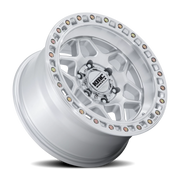 KMC Torx 17x8.5 +0 5x127mm 71.5mm Gloss Silver Machined Face