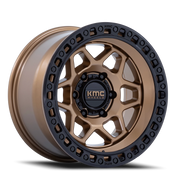 KMC Torx 17x8.5 +0 5x127mm 71.5mm Matte Bronze Gloss Black Lip