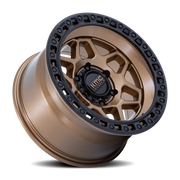 KMC Torx 17x8.5 +0 5x127mm 71.5mm Matte Bronze Gloss Black Lip