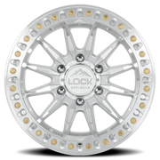 Lock Offroad Trail 20x9 +1 5x127mm 71.5mm Machined Silver Clear Coat