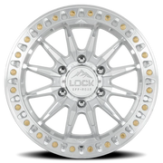Lock Offroad Trail 20x10 -18 8x170mm 125.2mm Machined Silver Clear Coat