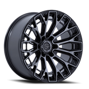 Fuel Trax 20x9 +1 6x135mm 87.1mm Gloss Black Machined Face-Dark Tinted Clear