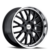 TSW Tremblant 17x8 +35 5x100mm 72mm Gloss Black Mirror Cut Lip
