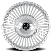 Dolce Luxury Trento 22x10.5 +25 6x139.7mm 66.6mm Gloss Silver Brushed Face
