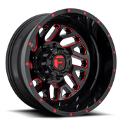 Fuel Triton Dually 20x8.25 -240 8x165.1mm 121.5mm Gloss Black Red Tinted Clear