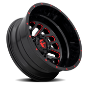 Fuel Triton Dually 20x8.25 -240 8x165.1mm 121.5mm Gloss Black Red Tinted Clear