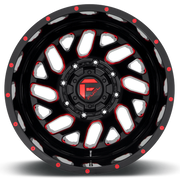Fuel Triton Dually 20x8.25 -240 8x165.1mm 121.5mm Gloss Black Red Tinted Clear