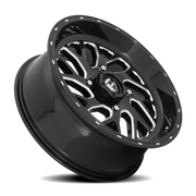 Fuel Triton UTV 24x7 +13 4x136mm 110.2mm Gloss Black Milled