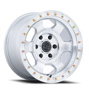 Black Rhino Trooper 17x8.5 +0 6x139.7mm 106.1mm Gloss Silver Machined Face