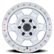 Black Rhino Trooper 17x8.5 +0 6x139.7mm 106.1mm Gloss Silver Machined Face