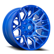 Fuel Twitch 20x9 +1 5x139.7mm 110.2mm Anodized Blue Milled