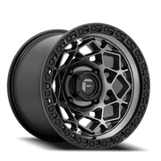 Fuel Unit UTV 15x7 +10 4x156mm 132mm Gunmetal Matte Black Ring