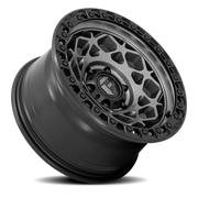 Fuel Unit 17x9 +1 6x139.7mm 106.1mm Gunmetal Matte Black Ring