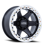 KMC VI Beadlock 20x10 -48 8x165.1mm 125.1mm Satin Black Machined Ring