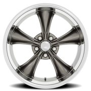 American Racing Boss TT 18x9.5 -4 5x120.65mm 72.56mm Graphite Diamond Cut Lip