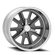 American Racing Shelby Cobra 17x8 +0 5x120.65mm 72.6mm Mag Gray Center Polished Barrel