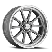 American Racing Draft 18x8 +0 5x114.3mm 72.6mm Vintage Silver Diamond Cut Lip